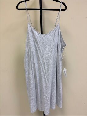 Women's Light Gray Spaghetti Strap Sleep Gown
